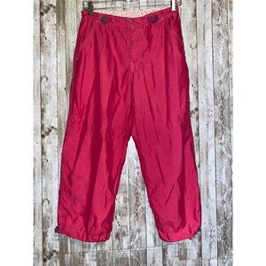 Women's Vintage Y2K GAP Hot Pink Cropped Ankle Drawstring Capris Pants Size XS